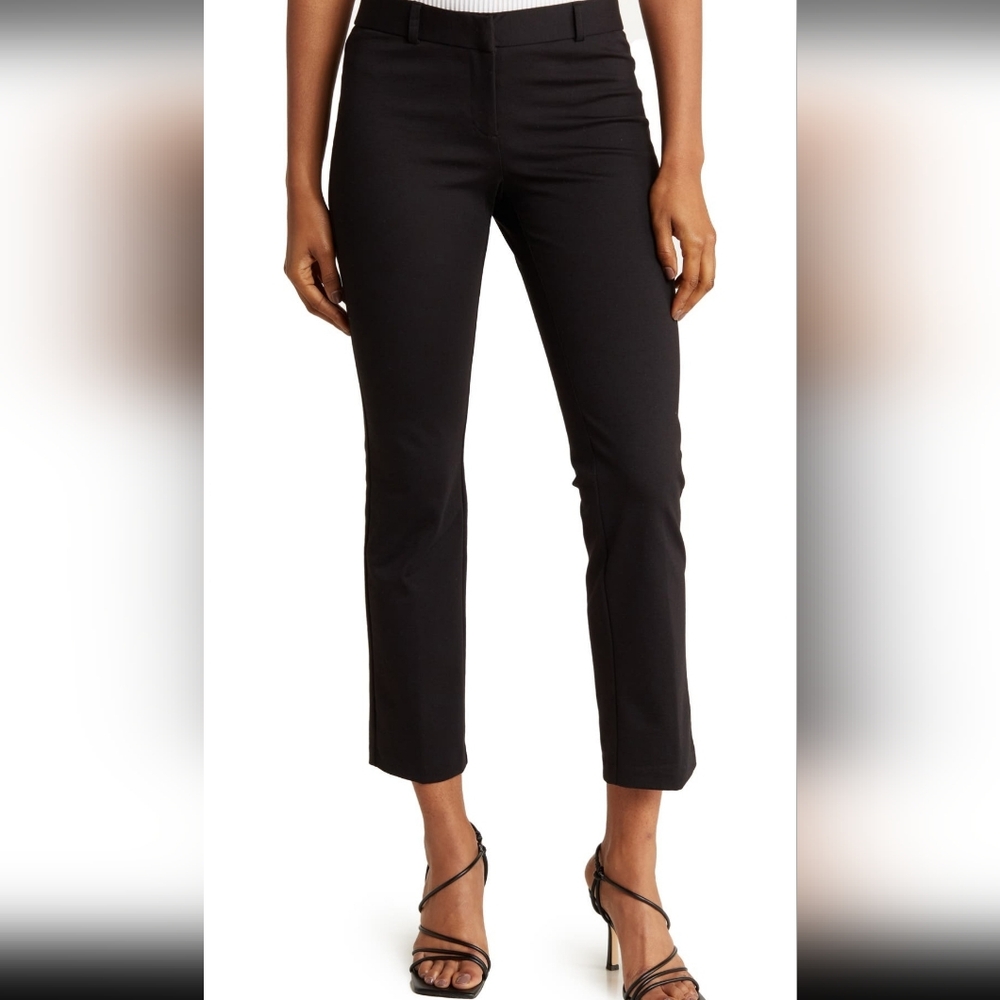 NWT Amanda & Chelsea Black Straight Leg Ankle Pants Size 6 + Free Top